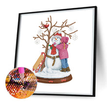 Load image into Gallery viewer, Christmas Snowman 30*30CM (canvas) Partial Special-Shaped Drill Diamond Painting
