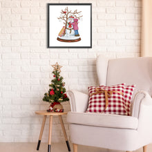 Load image into Gallery viewer, Christmas Snowman 30*30CM (canvas) Partial Special-Shaped Drill Diamond Painting
