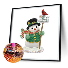 Load image into Gallery viewer, Christmas Snowman 30*30CM (canvas) Partial Special-Shaped Drill Diamond Painting
