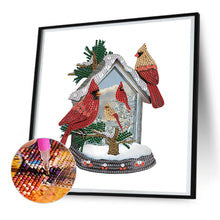 Load image into Gallery viewer, Christmas Cardinal 30*30CM (canvas) Partial Special-Shaped Drill Diamond Painting
