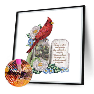 Christmas Cardinal 30*30CM (canvas) Partial Special-Shaped Drill Diamond Painting