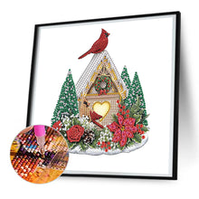 Load image into Gallery viewer, Christmas Cardinal 30*30CM (canvas) Partial Special-Shaped Drill Diamond Painting
