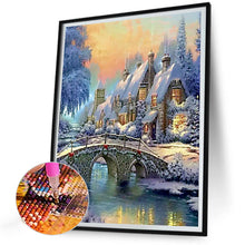 Load image into Gallery viewer, Small Town In The Snow 30*40CM (canvas) Full Round Drill Diamond Painting
