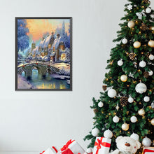 Load image into Gallery viewer, Small Town In The Snow 30*40CM (canvas) Full Round Drill Diamond Painting

