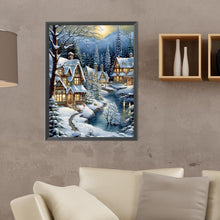 Load image into Gallery viewer, Small Town In The Snow 30*40CM (canvas) Full Round Drill Diamond Painting
