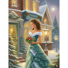 Load image into Gallery viewer, Santa Girl 30*40CM (canvas) Full Round Drill Diamond Painting
