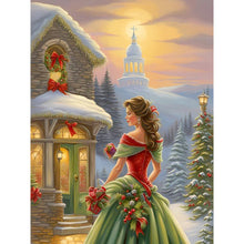 Load image into Gallery viewer, Santa Girl 30*40CM (canvas) Full Round Drill Diamond Painting
