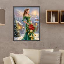 Load image into Gallery viewer, Santa Girl 30*40CM (canvas) Full Round Drill Diamond Painting
