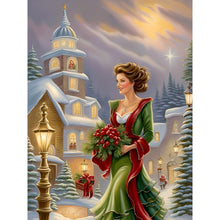 Load image into Gallery viewer, Santa Girl 30*40CM (canvas) Full Round Drill Diamond Painting
