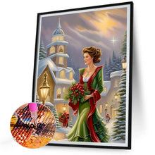 Load image into Gallery viewer, Santa Girl 30*40CM (canvas) Full Round Drill Diamond Painting

