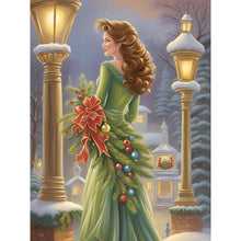 Load image into Gallery viewer, Santa Girl 30*40CM (canvas) Full Round Drill Diamond Painting
