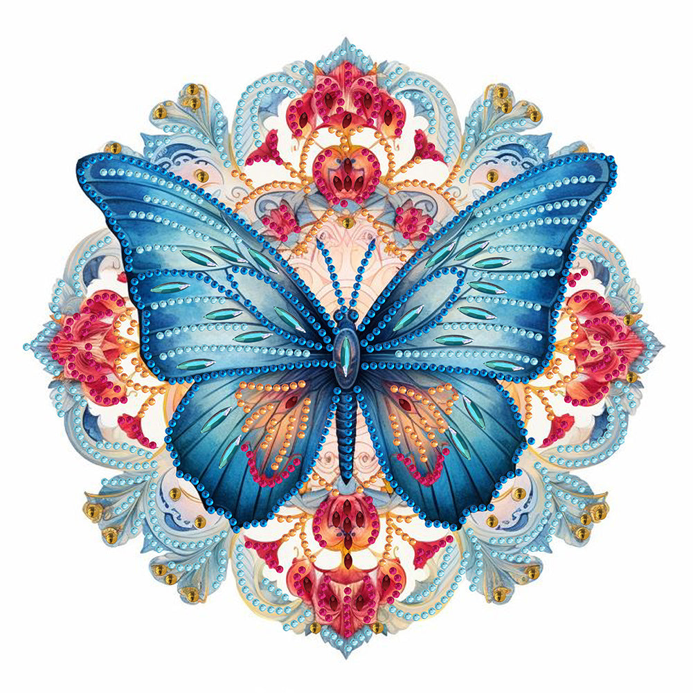 Butterfly Art 30*30CM (canvas) Partial Special-Shaped Drill Diamond Painting