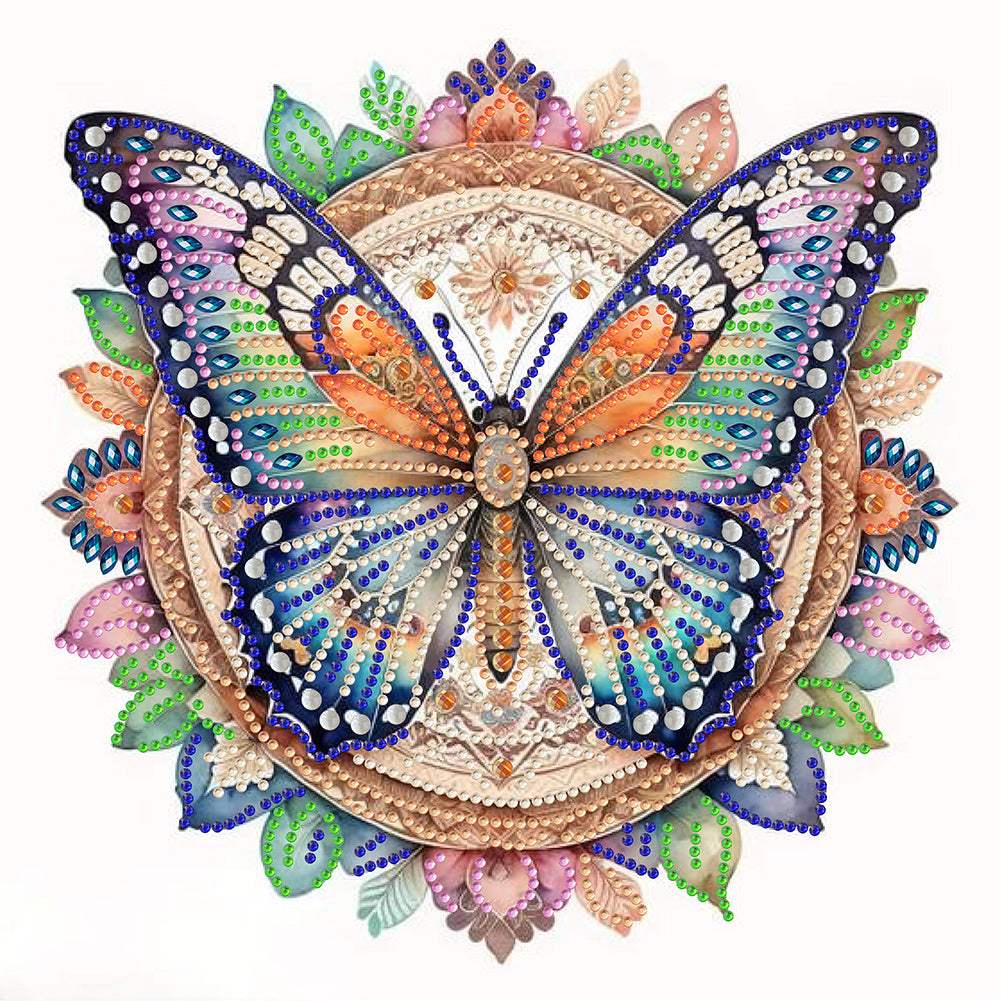 Butterfly Art 30*30CM (canvas) Partial Special-Shaped Drill Diamond Painting