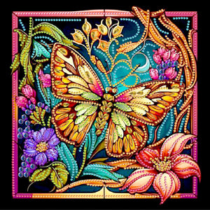 Butterfly Crafts 30*30CM (canvas) Partial Special-Shaped Drill Diamond Painting