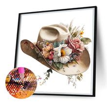 Load image into Gallery viewer, Flower Hat 30*30CM (canvas) Full Round Drill Diamond Painting
