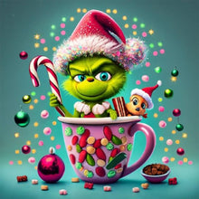 Load image into Gallery viewer, Christmas Green Monster 30*30CM (canvas) Full Round Drill Diamond Painting
