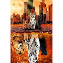 Load image into Gallery viewer, Reflection Animals 20*30CM (canvas) Full Square Drill Diamond Painting
