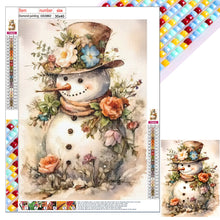 Load image into Gallery viewer, Flowers Snowman 30*40CM (canvas) Full Square Drill Diamond Painting
