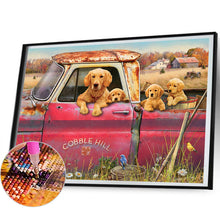 Load image into Gallery viewer, Puppy In Car 50*40CM (canvas) Full Square Drill Diamond Painting
