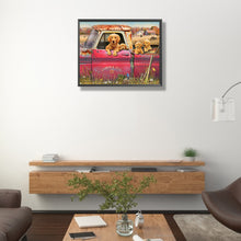 Load image into Gallery viewer, Puppy In Car 50*40CM (canvas) Full Square Drill Diamond Painting
