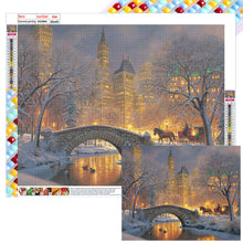 Load image into Gallery viewer, City Winter Scene 50*40CM (canvas) Full Square Drill Diamond Painting
