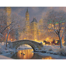 Load image into Gallery viewer, City Winter Scene 50*40CM (canvas) Full Square Drill Diamond Painting
