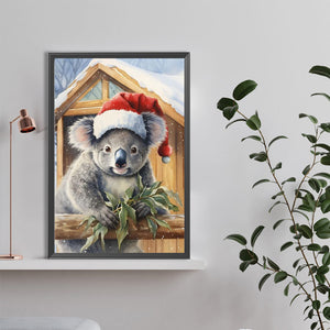 Christmas Koala 40*60CM (canvas) Full Round Drill Diamond Painting