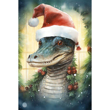 Load image into Gallery viewer, Christmas Crocodile 40*60CM (canvas) Full Round Drill Diamond Painting
