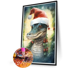 Load image into Gallery viewer, Christmas Crocodile 40*60CM (canvas) Full Round Drill Diamond Painting
