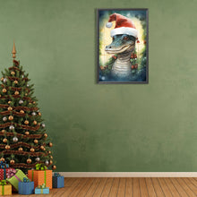 Load image into Gallery viewer, Christmas Crocodile 40*60CM (canvas) Full Round Drill Diamond Painting
