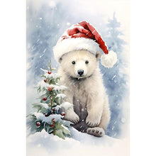 Load image into Gallery viewer, Christmas White Bear 40*60CM (canvas) Full Round Drill Diamond Painting
