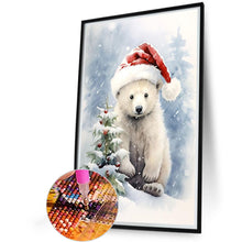Load image into Gallery viewer, Christmas White Bear 40*60CM (canvas) Full Round Drill Diamond Painting
