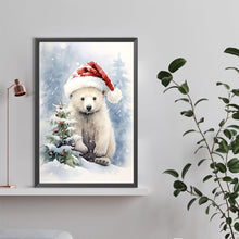 Load image into Gallery viewer, Christmas White Bear 40*60CM (canvas) Full Round Drill Diamond Painting
