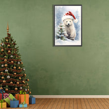 Load image into Gallery viewer, Christmas White Bear 40*60CM (canvas) Full Round Drill Diamond Painting
