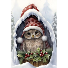 Load image into Gallery viewer, Christmas Baby Owl 40*60CM (canvas) Full Round Drill Diamond Painting
