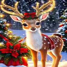 Load image into Gallery viewer, Christmas Deer 30*40CM (canvas) Full AB Round Drill Diamond Painting
