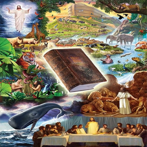 Bible 40*55CM (canvas) Full Round AB Drill Diamond Painting