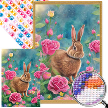 Load image into Gallery viewer, Rabbit In Flowers 40*60CM (canvas) Full AB Round Drill Diamond Painting
