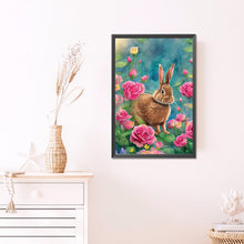 Load image into Gallery viewer, Rabbit In Flowers 40*60CM (canvas) Full AB Round Drill Diamond Painting
