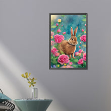 Load image into Gallery viewer, Rabbit In Flowers 40*60CM (canvas) Full AB Round Drill Diamond Painting
