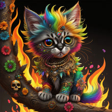 Load image into Gallery viewer, Cat 30*30CM (canvas) Full Round Drill Diamond Painting
