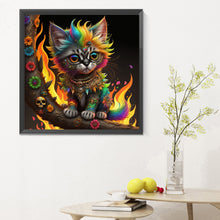 Load image into Gallery viewer, Cat 30*30CM (canvas) Full Round Drill Diamond Painting
