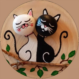 Cat 30*30CM (canvas) Full Round Drill Diamond Painting