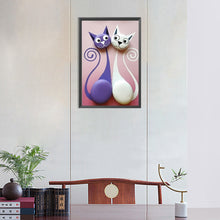 Load image into Gallery viewer, Cat 30*45CM (canvas) Full Round Drill Diamond Painting
