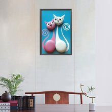 Load image into Gallery viewer, Cat 30*45CM (canvas) Full Round Drill Diamond Painting
