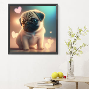 Yorkshire Terrier 30*30CM (canvas) Full Round Drill Diamond Painting