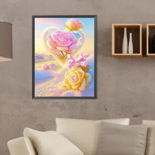 Load image into Gallery viewer, Dream Beach And Love Crystals And Flowers 30*40CM (canvas) Full Round Drill Diamond Painting
