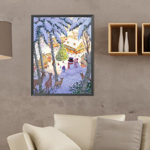 Warm Christmas 30*40CM (canvas) Full Round Drill Diamond Painting