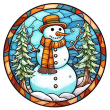 Load image into Gallery viewer, Winter Snowman 30*30CM (canvas) Full Round Drill Diamond Painting
