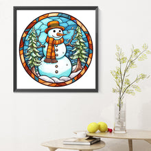 Load image into Gallery viewer, Winter Snowman 30*30CM (canvas) Full Round Drill Diamond Painting
